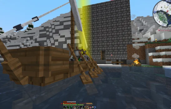 Forming trade, Expanding the city.

I made a boat for fast travel between villages. I also expanded  my base a lot.